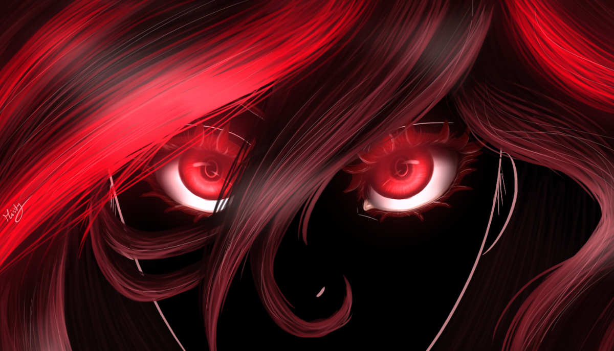 Аниме глаза красного цвета