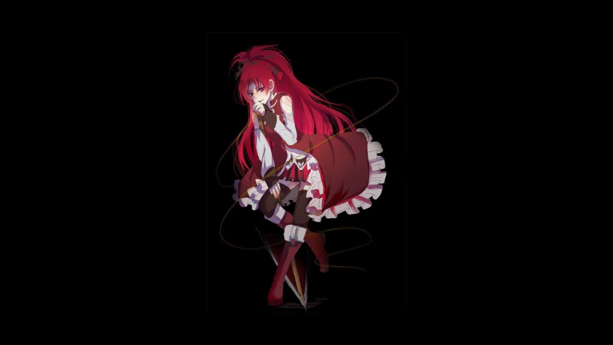 Красное аниме на рабочий стол