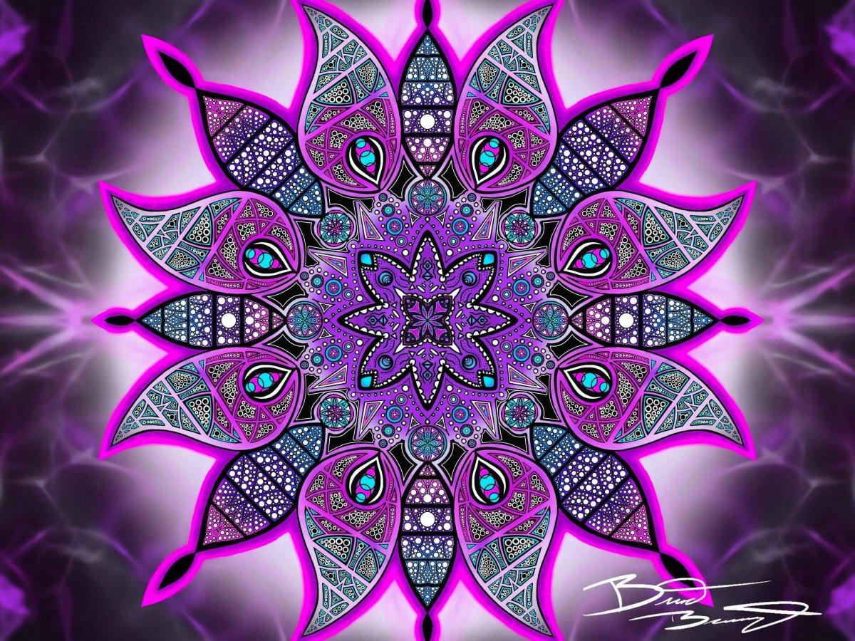 Мандала сиреневая