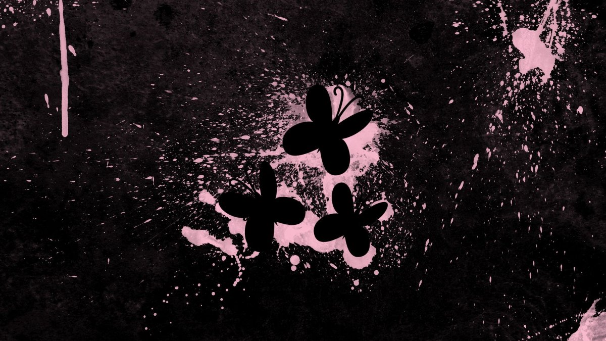 Кляксы на черном фоне