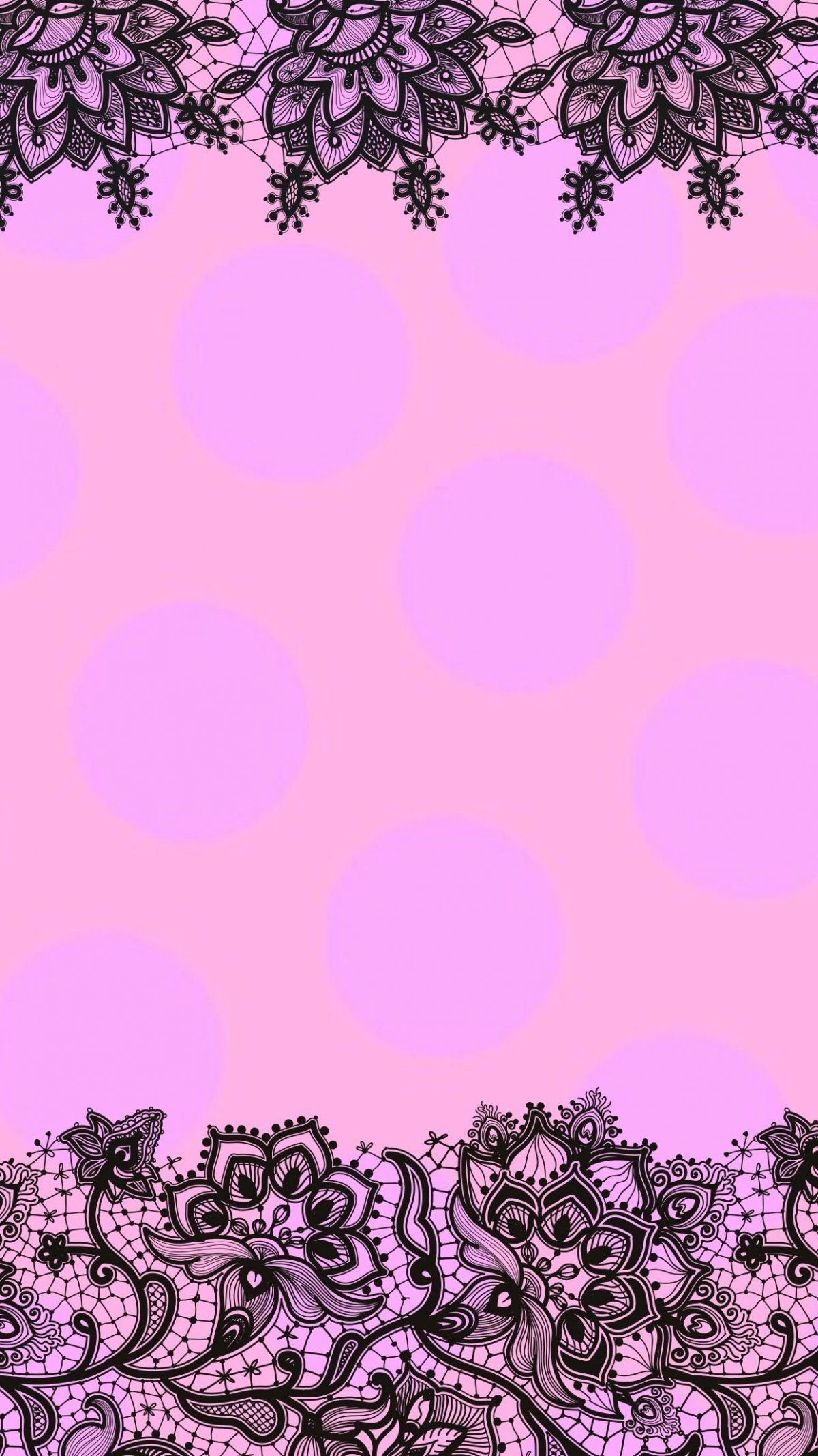 Черное кружево на розовом фоне