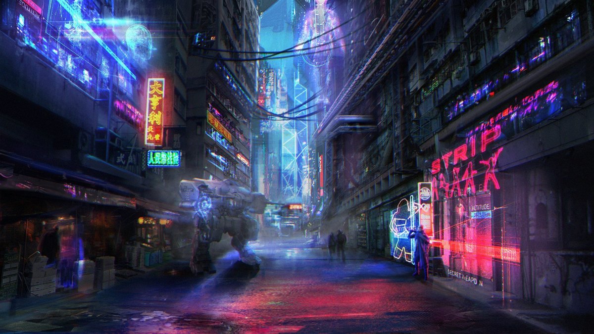 Cyberpunk 2077 улицы города
