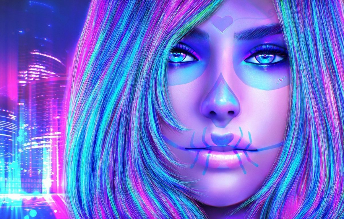 Неоновые арты на рабочий стол