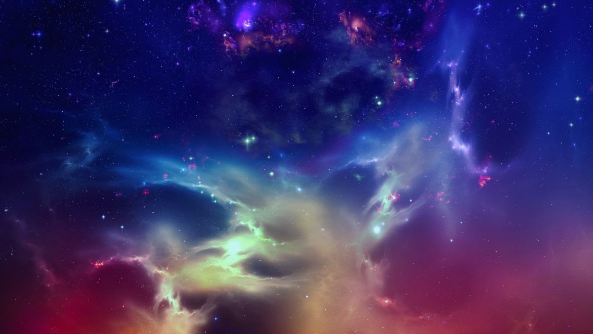 Разноцветное космическое небо