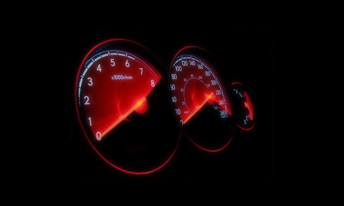 Неоновый спидометр