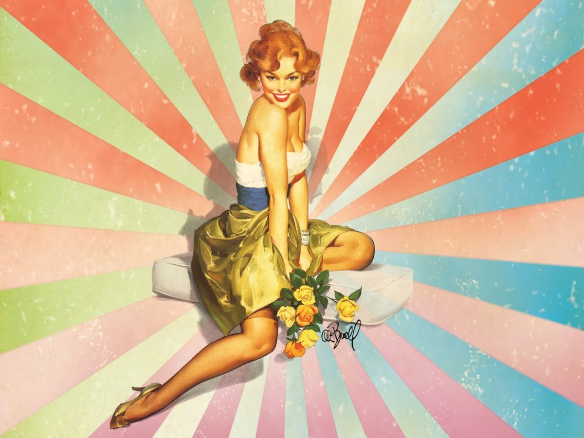 Фон в стиле пин ап