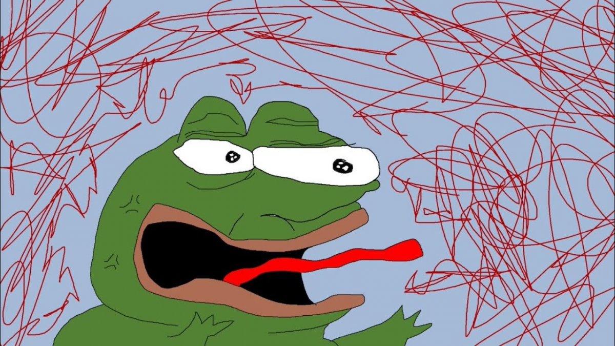Зелёная лягушка из мемов