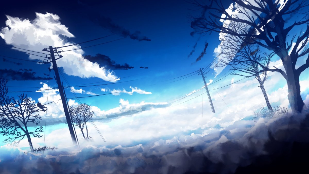 Аниме пейзаж горизонтально