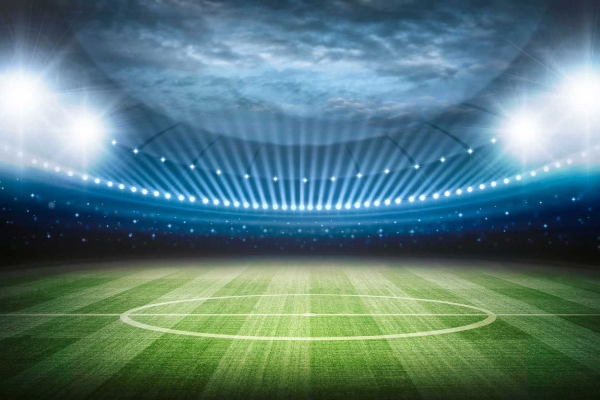 Фон футбольное поле с воротами