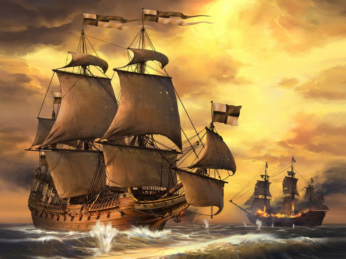 Пиратский Галеон сражение