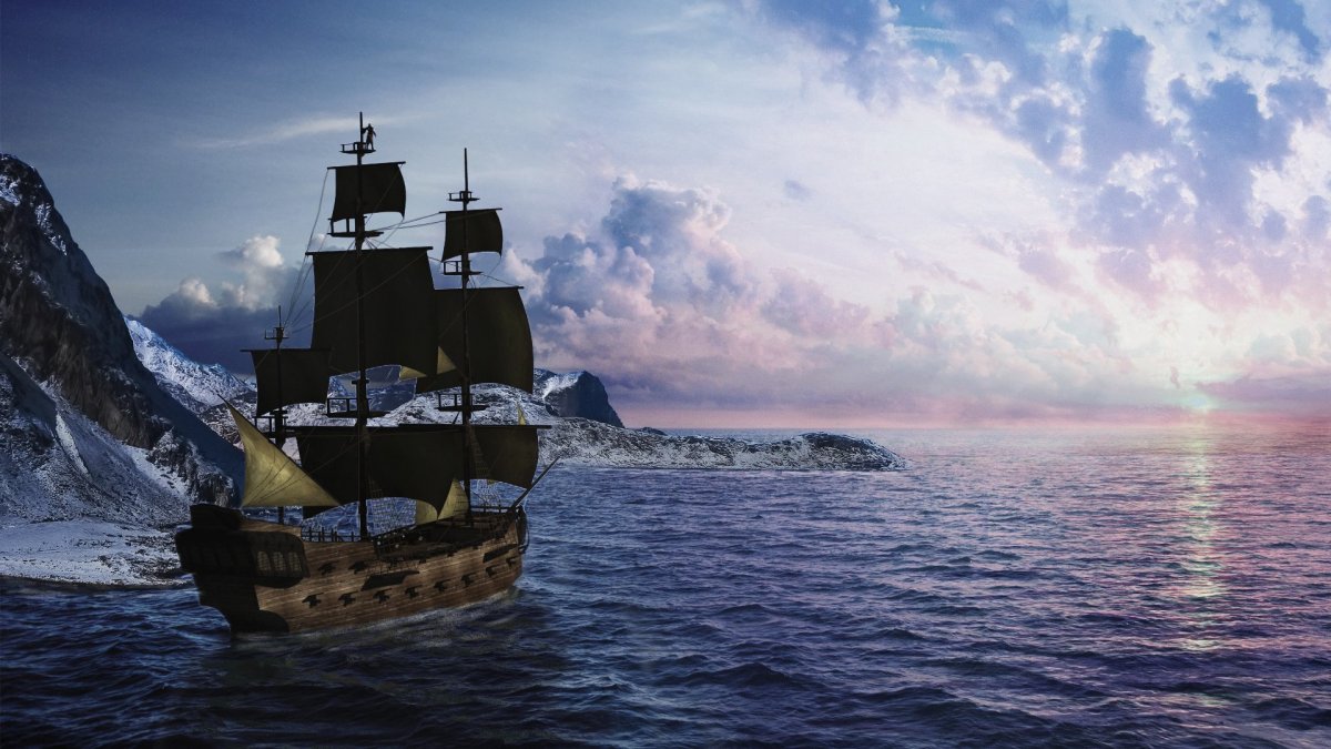 Красивый корабль