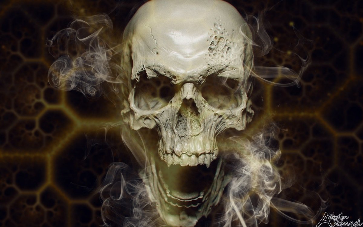 Скелет глаза красные злой