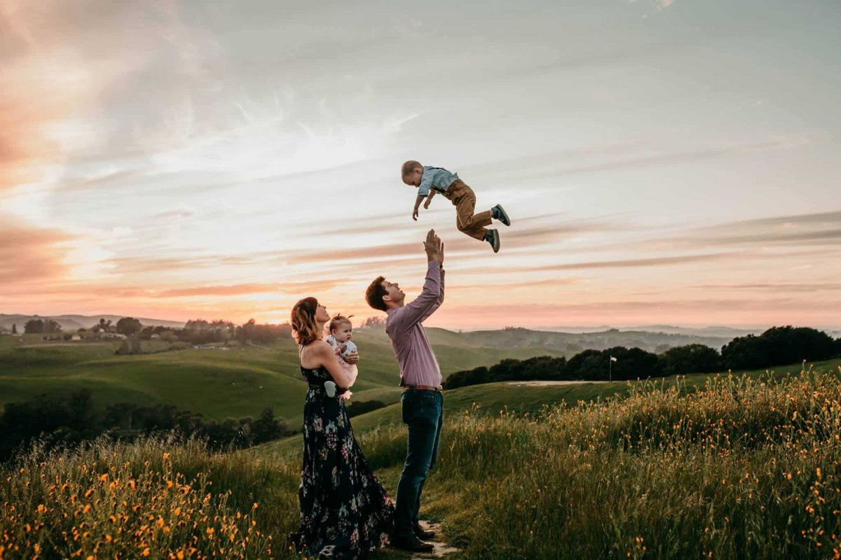 Семья фотосессия лайфстайл