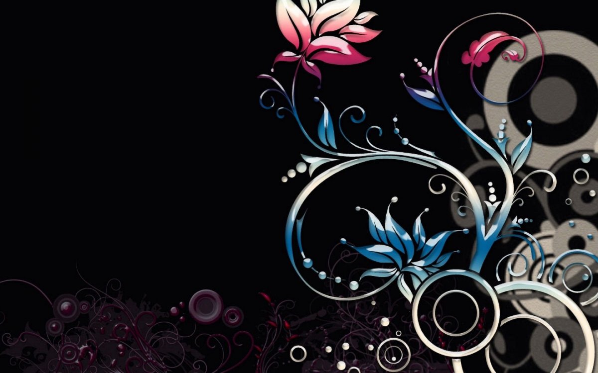 Красивые узоры на темном фоне