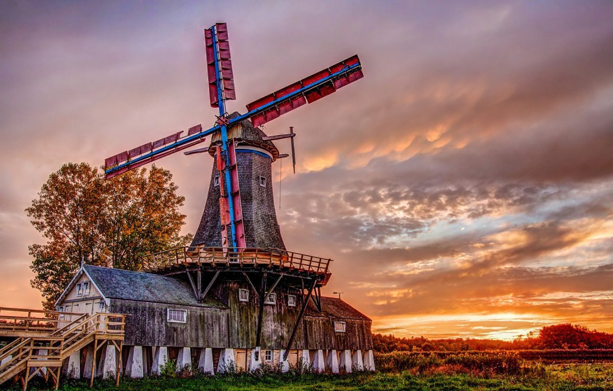 Деревня ветряных мельниц. One piece