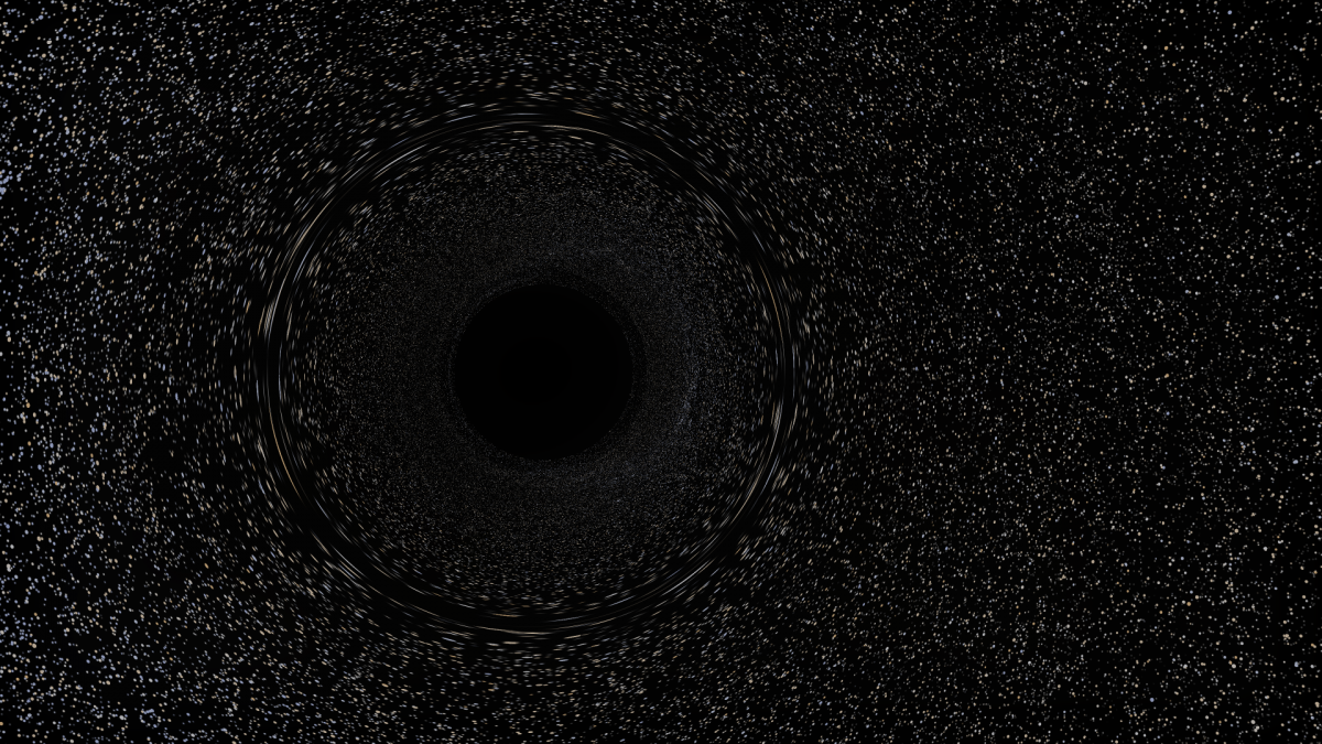 Черная дыра на черном фоне