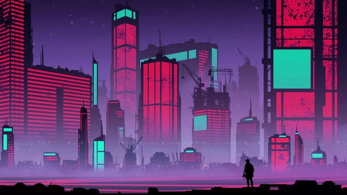 Пиксельный киберпанк город / Pixel Cyberpunk City