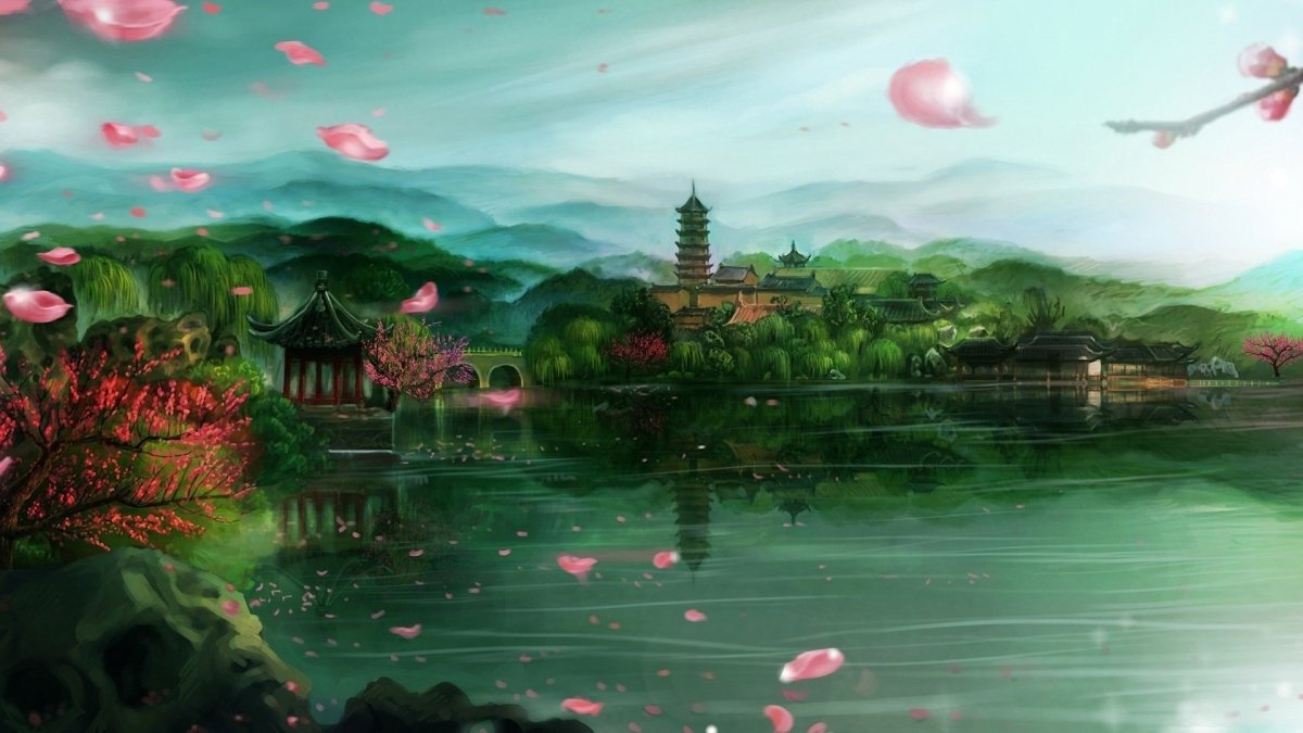 Сказочный японский пейзаж