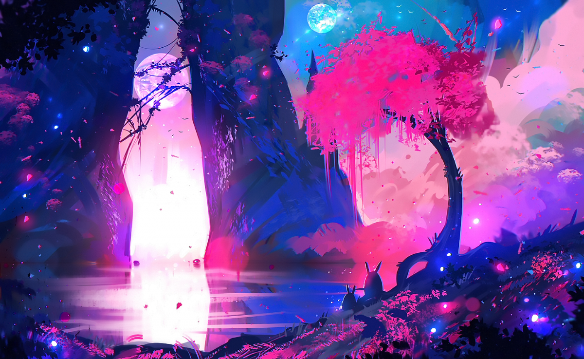 Неоновый пейзаж