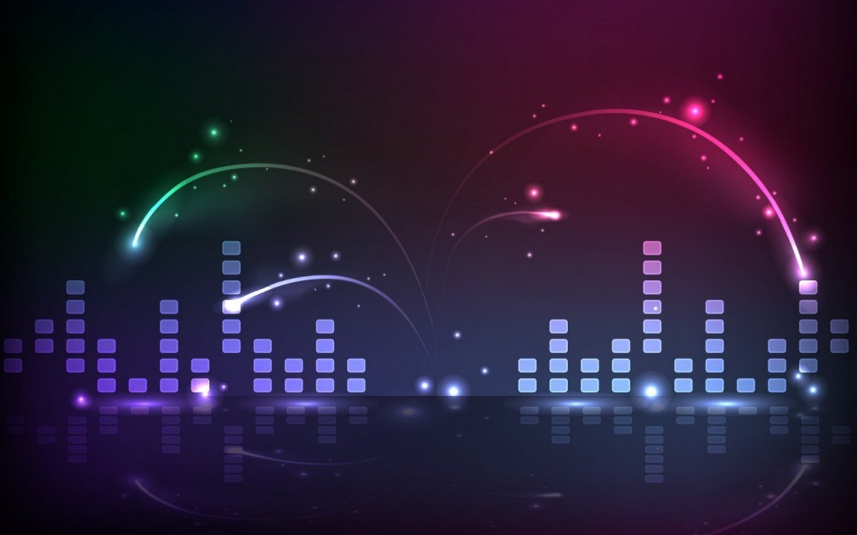 Эквалайзер на черном фоне