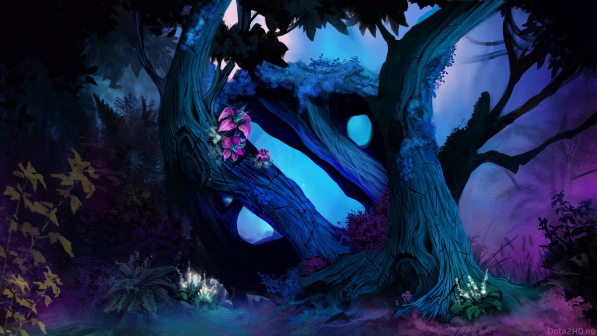 Сказочный лес фиолетовый