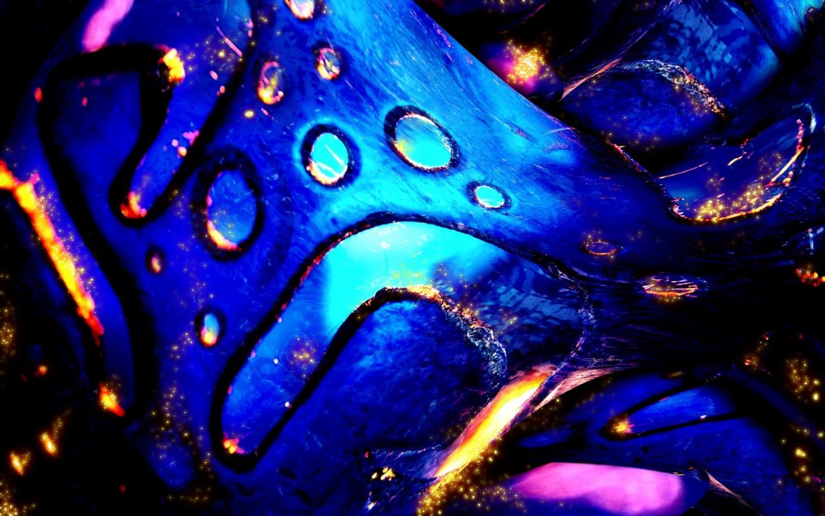 Неоновый синий цвет