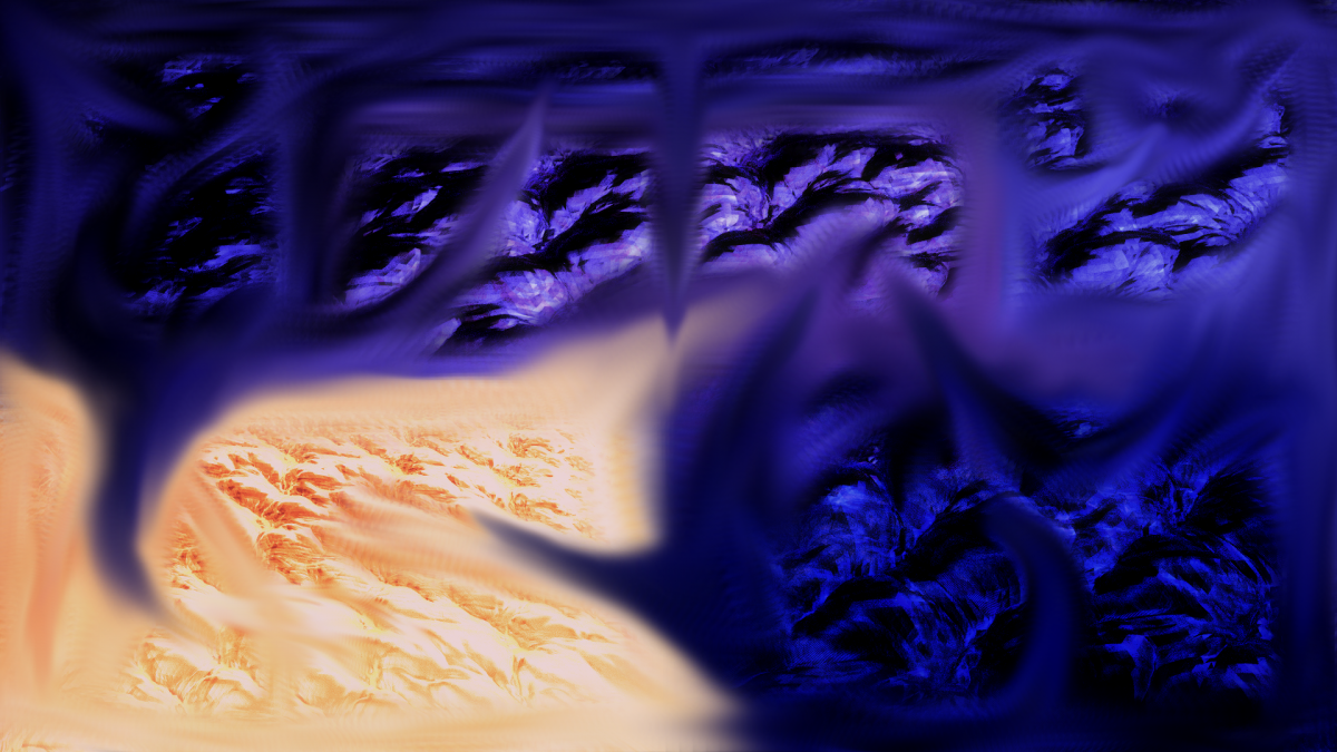 Синие узоры на черном фоне