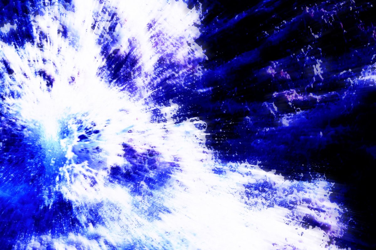 Флюид арт синий золото