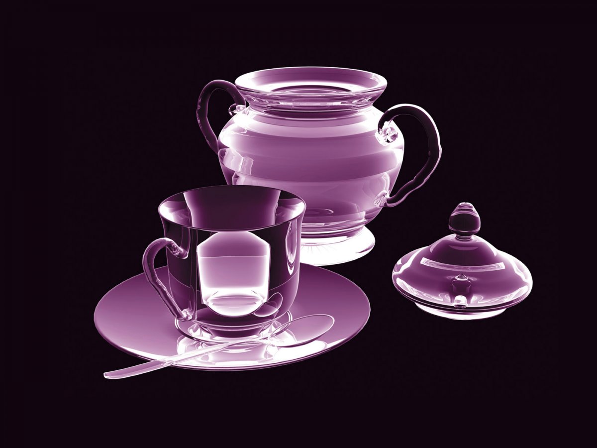 Чайный сервиз фиолетовый