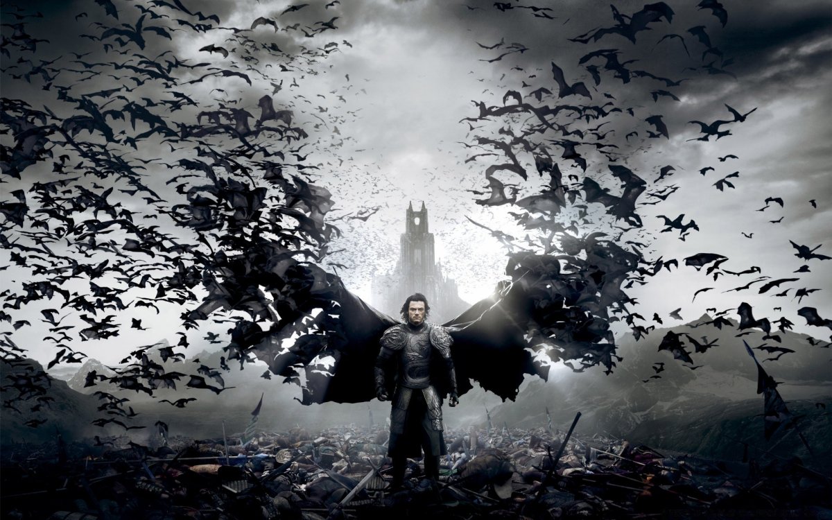 Вампир мультяшный с фоном