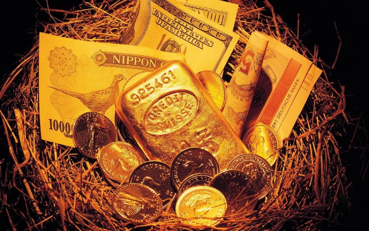 Доллар на черном фоне