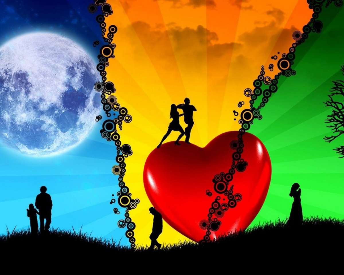 Обои любовь