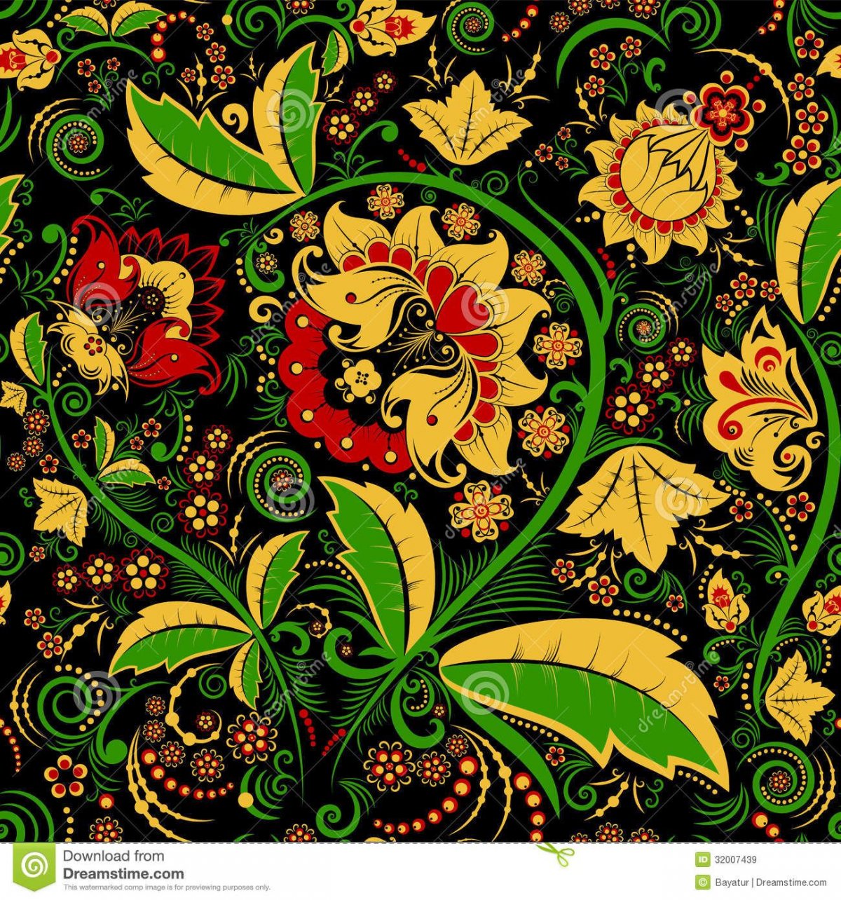 Хохломская роспись Жар птица