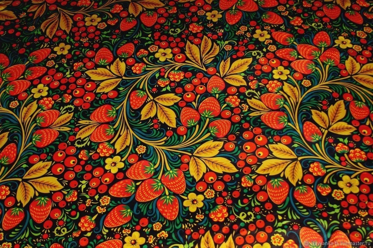 Хохломская роспись фоновая роспись