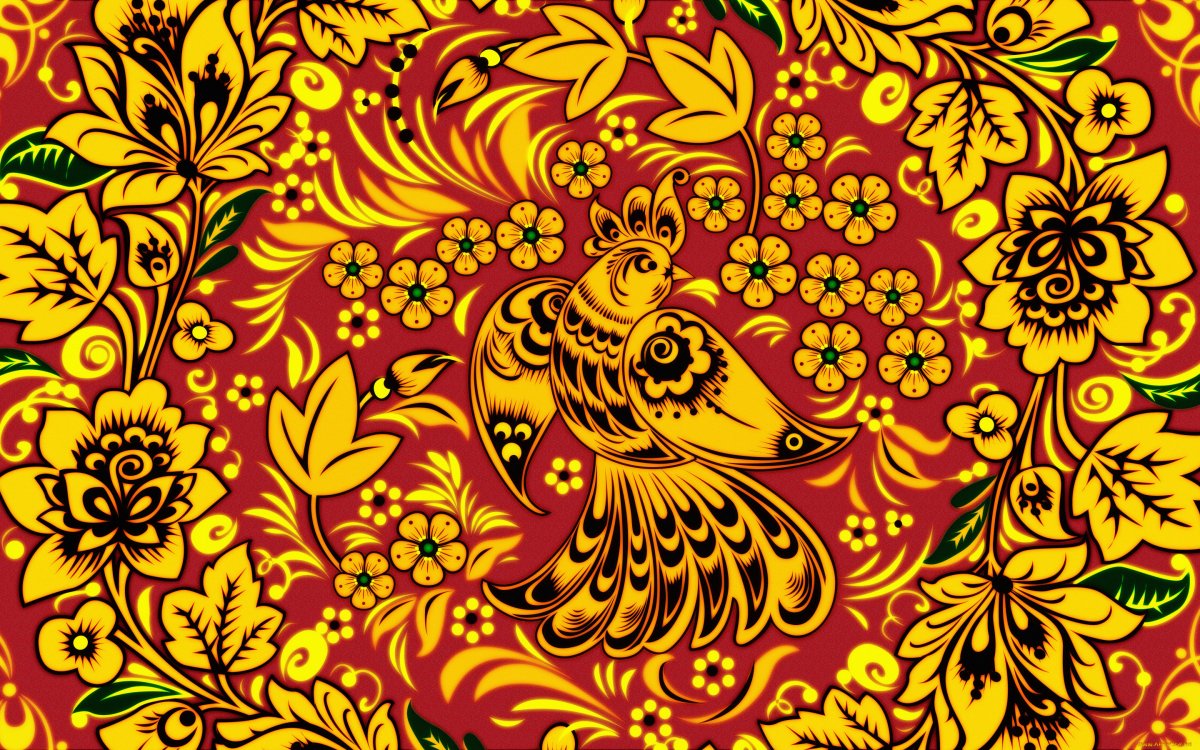 Хохлома роспись под фон