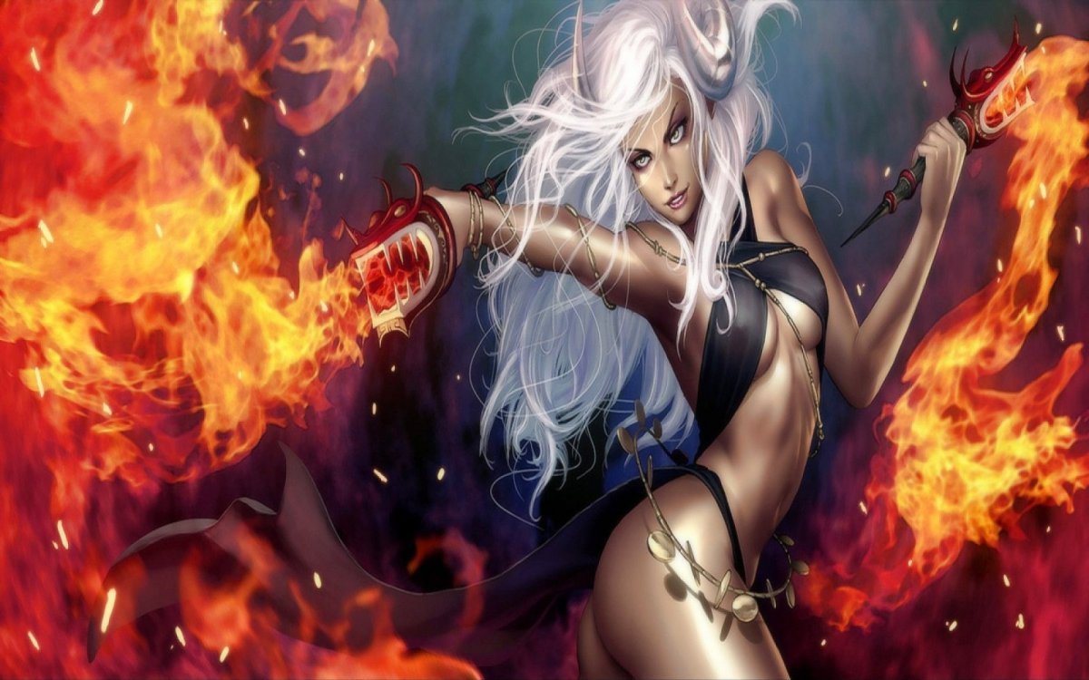 Огненный демон девушка