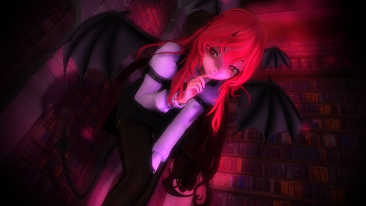 Демон суккуб аниме красная