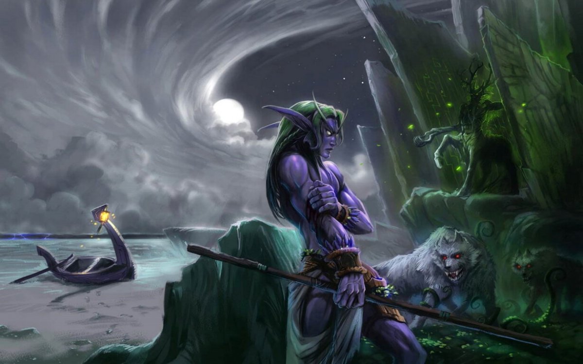 Ворлд варкрафт арт ночные эльфы