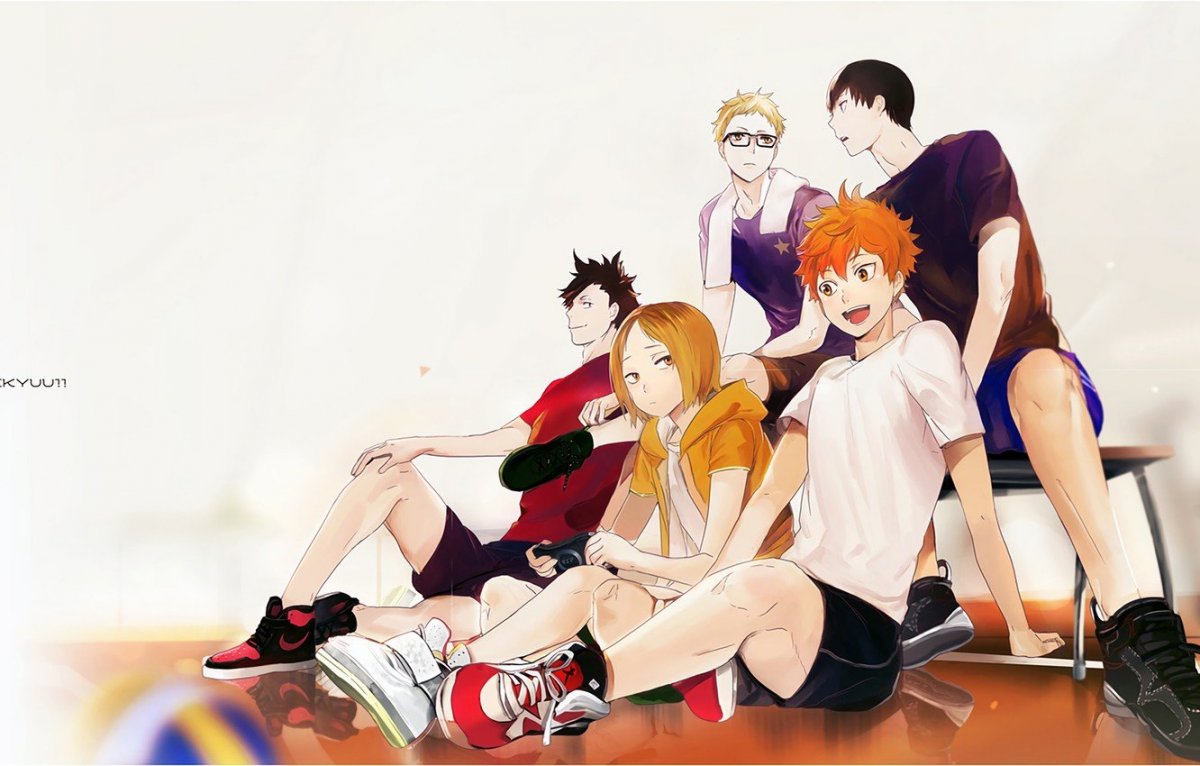 Волейбол Хината и Кенма и Кагеяма