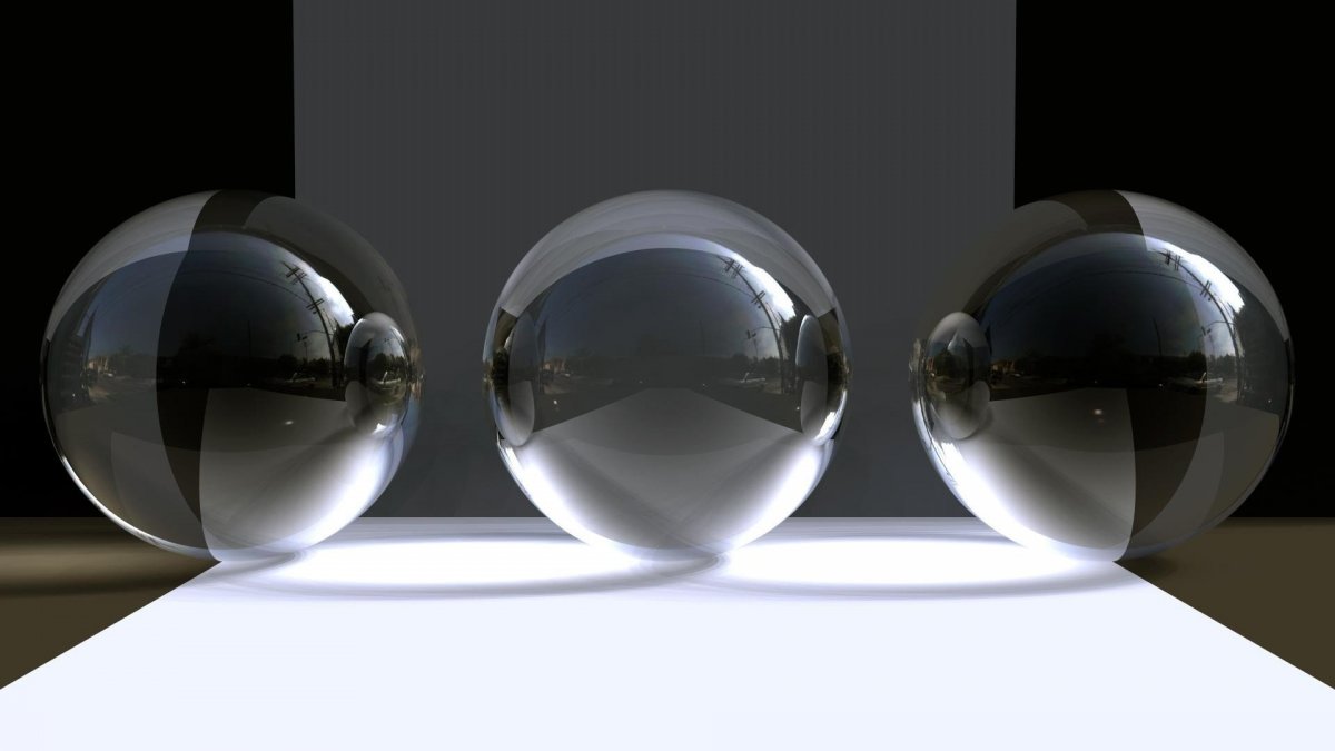 Стеклянный шар блики