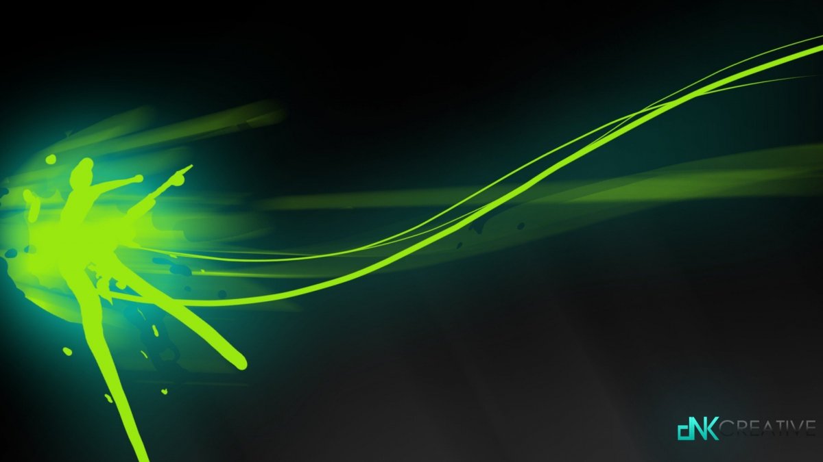 Абстракция черный зеленый