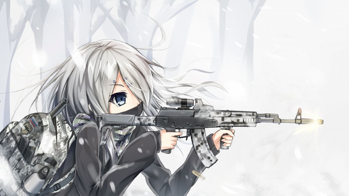 Аниме тянка снайпер