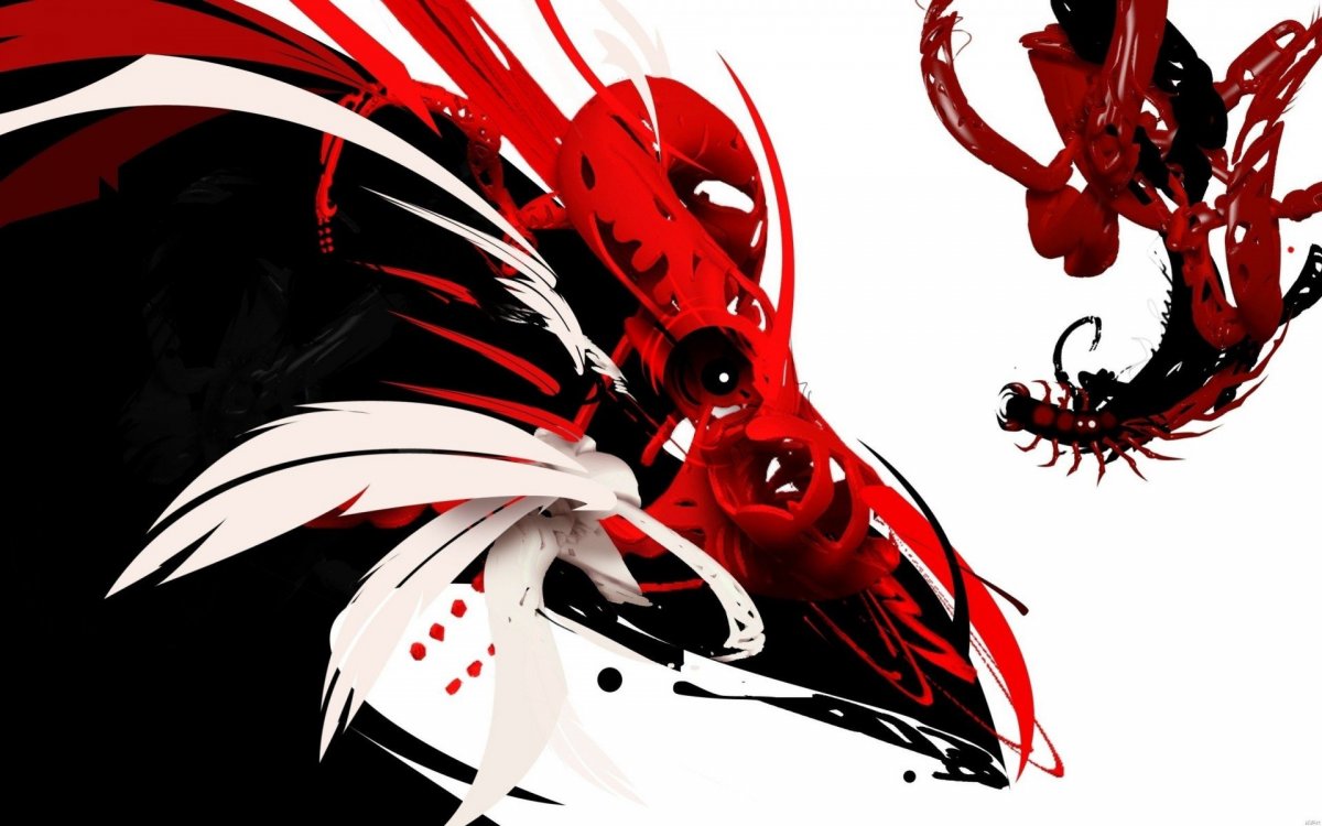 Черно красные обои