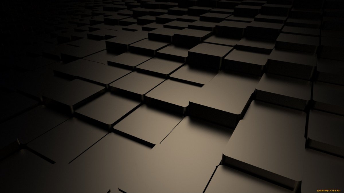 Рабочий стол квадраты 3д черные
