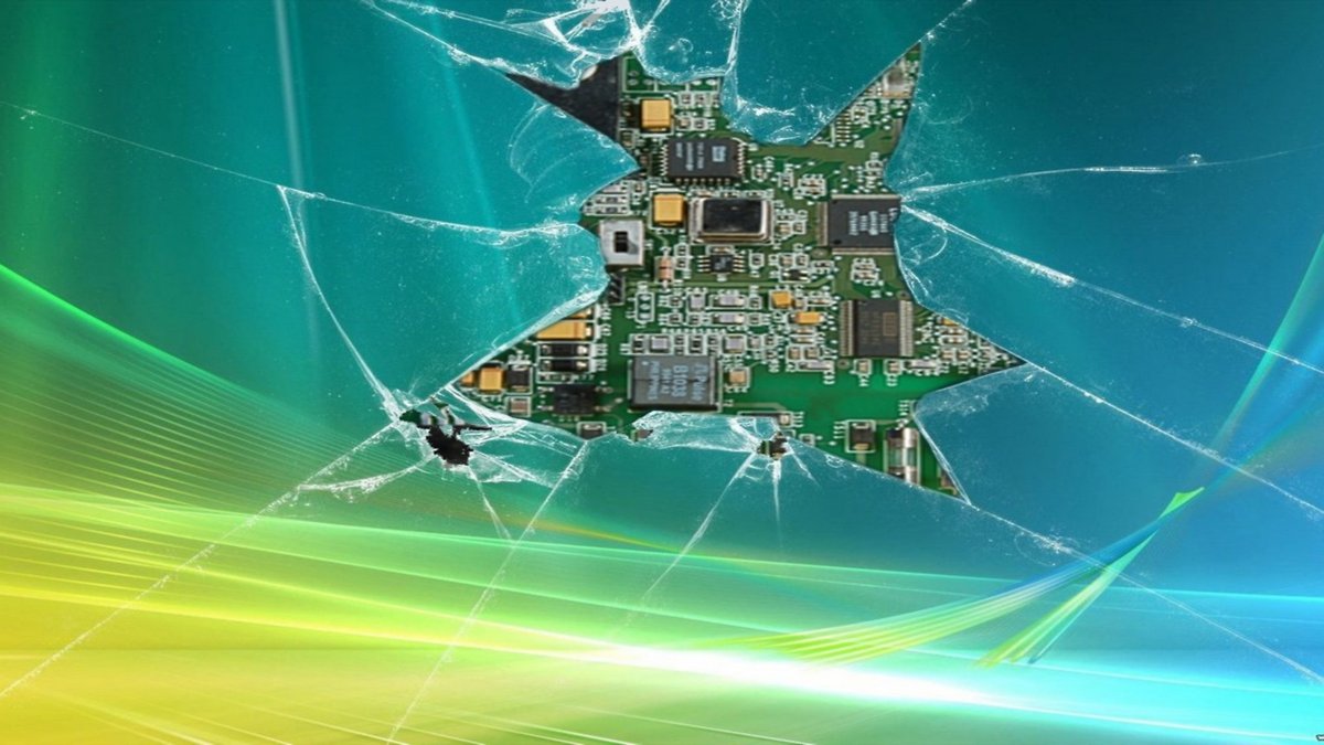 Разбитый экран компа