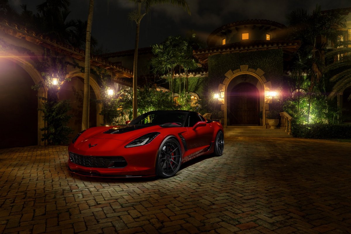 Corvette z06 ночью