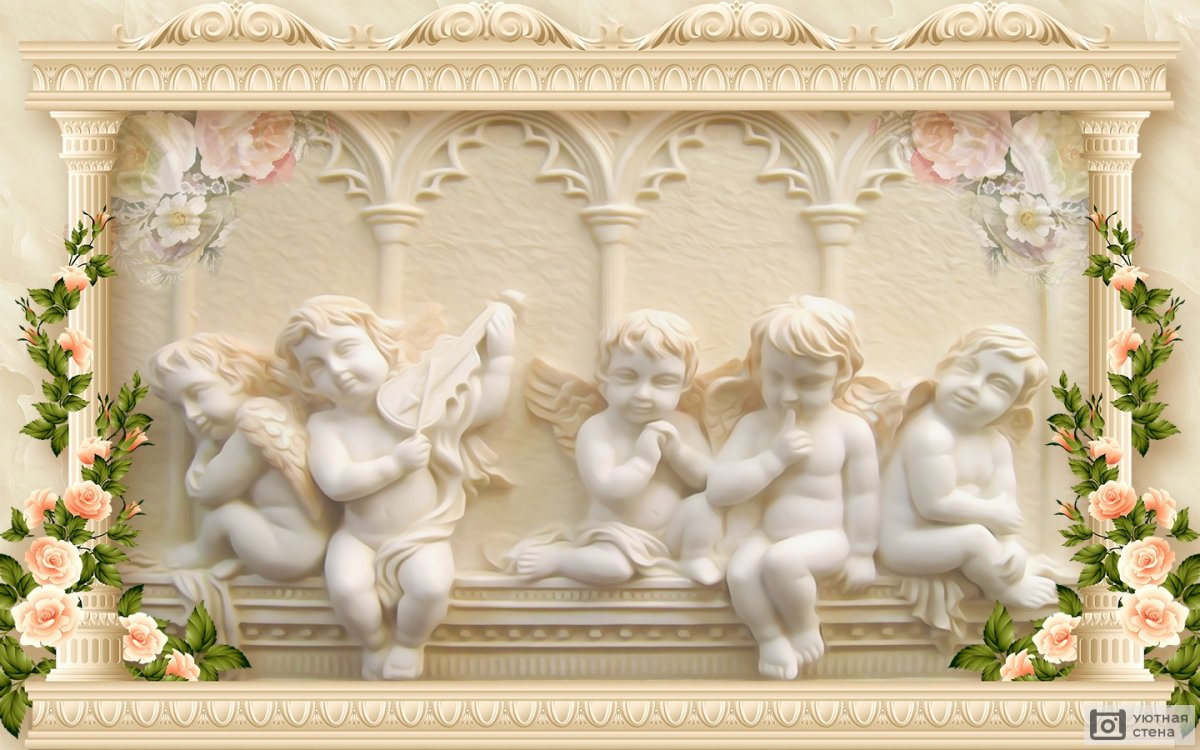 Фотообои с ангелочками на стену