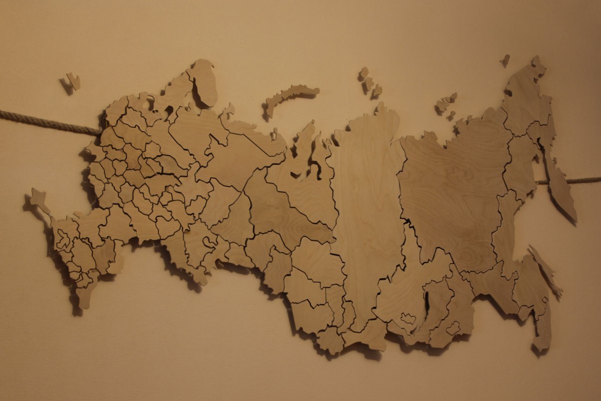 Объемная карта России на стену