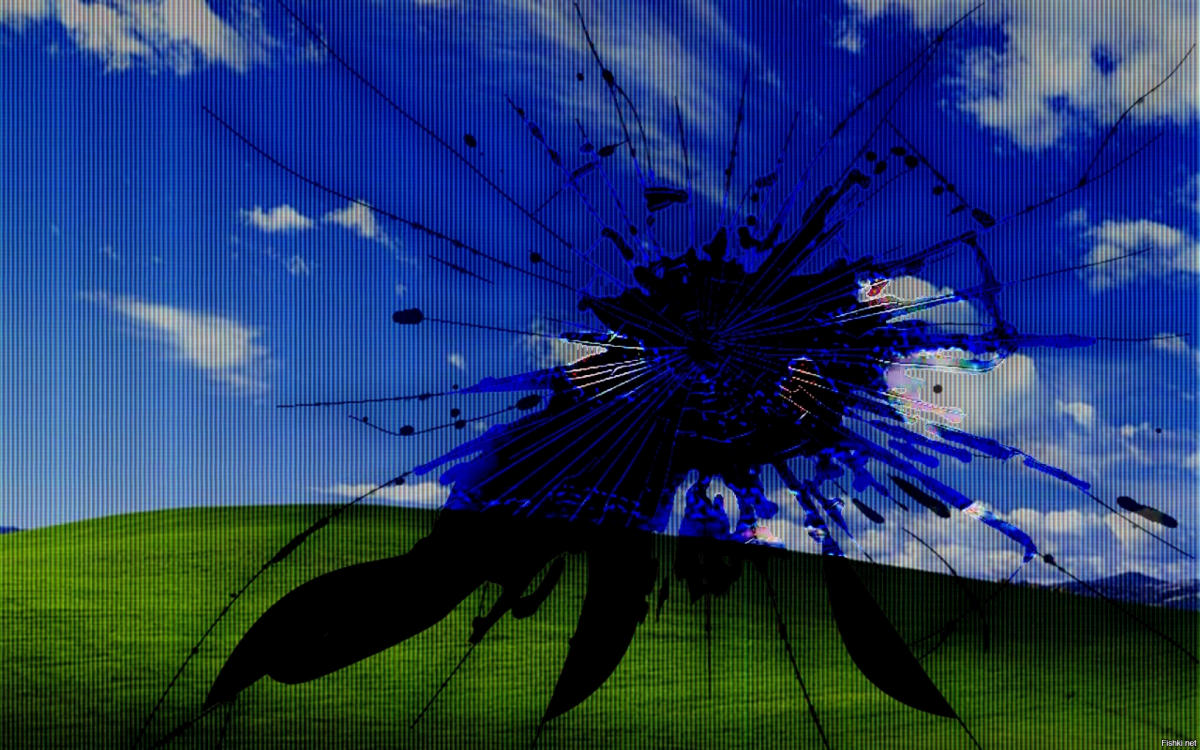 Разбитый экран телевизора