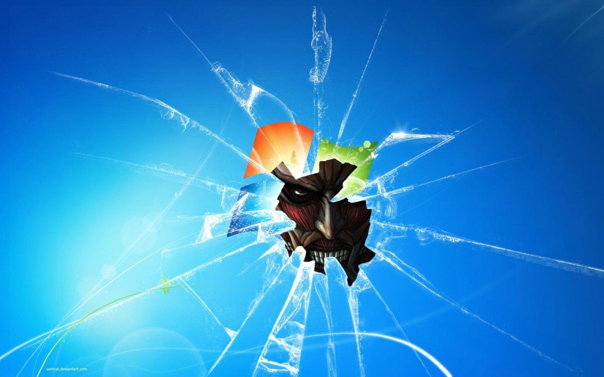 Разбитый экран Windows 10